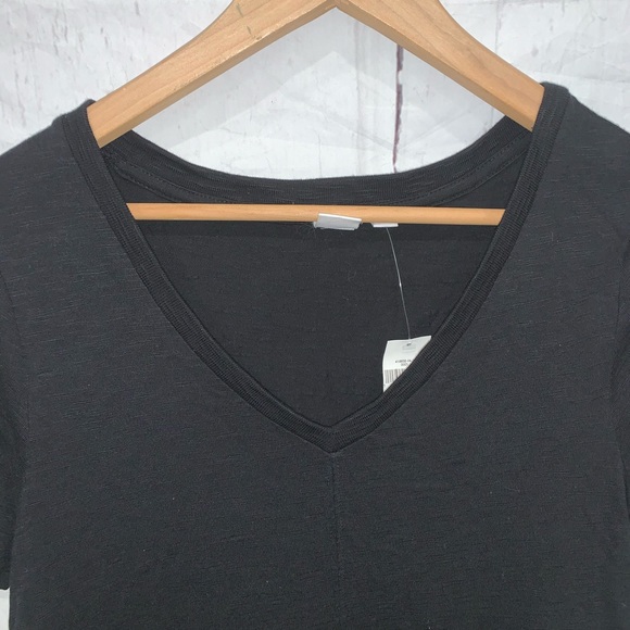 Gap black short sleeve midi cotton dress Sz S NWT - Picture 2 of 5